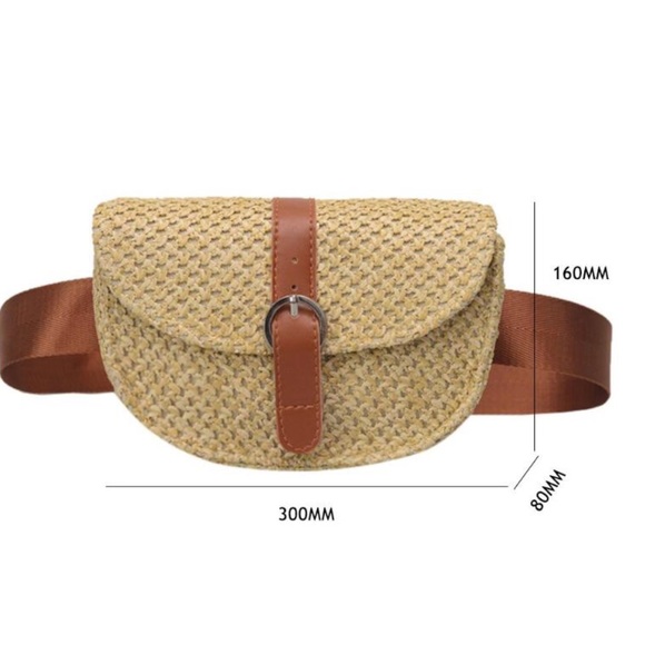 Woven Boho Sea Grass Fanny Pack - Picture 5 of 12